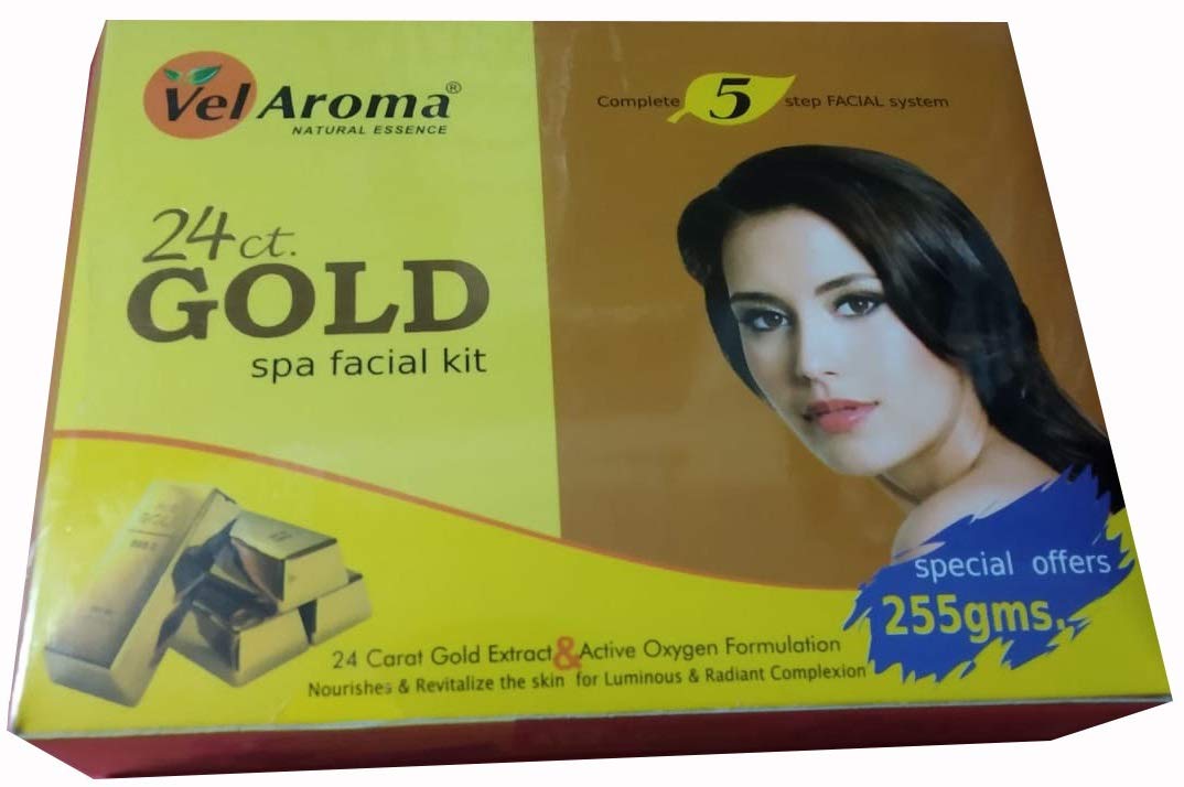 Vel Aroma Gold Spa Facial Kit for Natural care 255 Gram