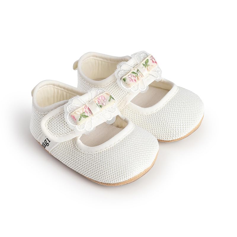 Baby Girls Mary Jane Flats Anti-Slip Soft Rubber Sole Toddler Princess Dress Shoes