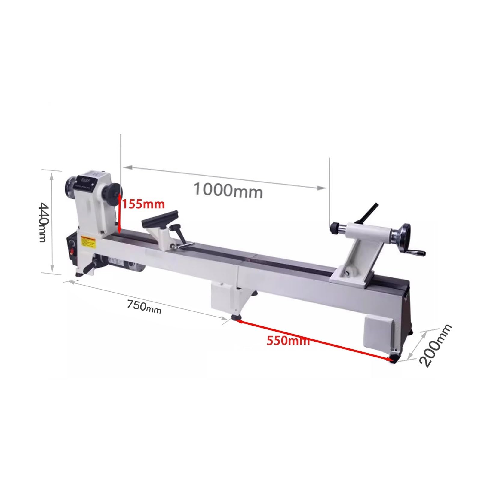 Amazon | ベンチトップ木工旋盤延長ガイドレール、MC1218VDおよび