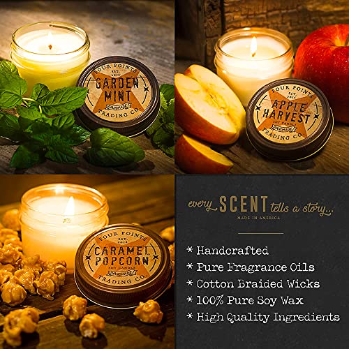 Library Scented Candle - 100% Soy Aromatherapy Candle - Perfect Book Lovers Gift Ideas For Birthday, Anniversary, Christmas, New Year, House Warming And More - Four Points Trading Co. - 4Oz #TOP2