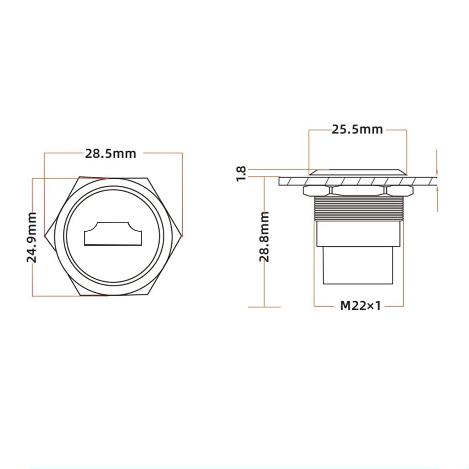 Lot de 4 connecteurs HDMI étanches pour montage sur panneau HDMI femelle vers femelle 4K 4K 30 Hz 3D et HDR avec capuchon anti-poussière étanche