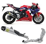 KOMPLETTANLAGE KEIN KAT arrow komplettanlage kein kat works titan endkappe carby zwischenrohr titan/krummer edelstahl kompatibel mit honda cbr 1000 rr-r 2021 2022 mototopgun