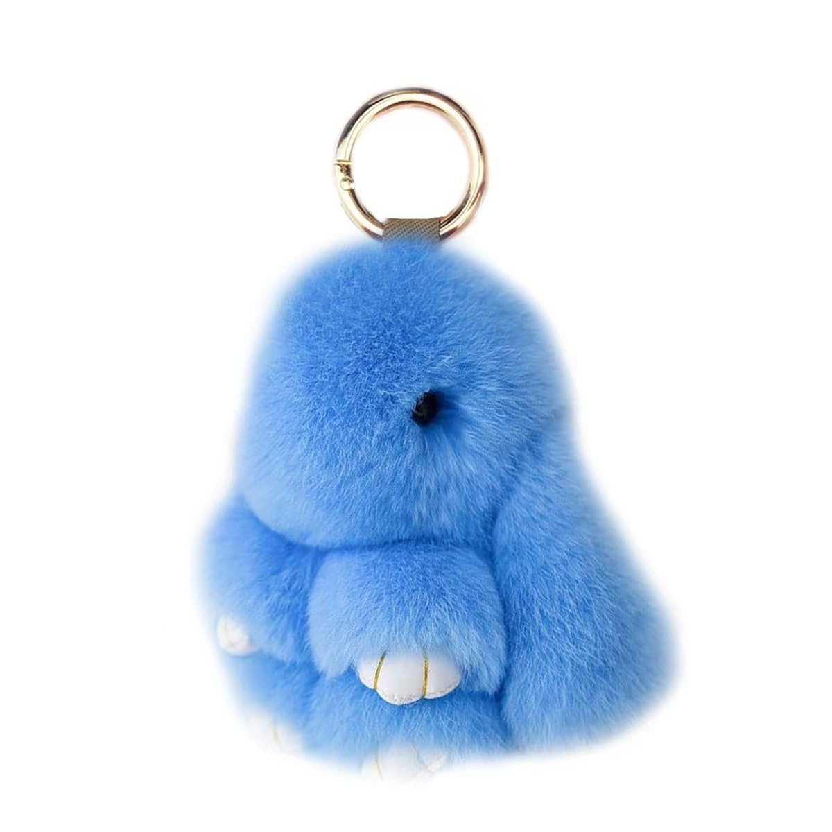 jtkdxqs Mini Bunny Keychain Artificial Rabbit Fur Plush Fluffy Key Ring Car charm for Women