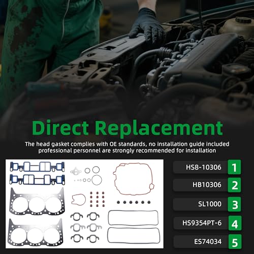 Image of Head Gasket Set, for Chevrolet Astro 96-05, for GMC C1500 96-98, for Isuzu Hombre 97-00, for Oldsmobile Bravada 96-01, OE#HS8-10306 HB10306 SL1000 HS9354PT-6 ES74034(40pcs)