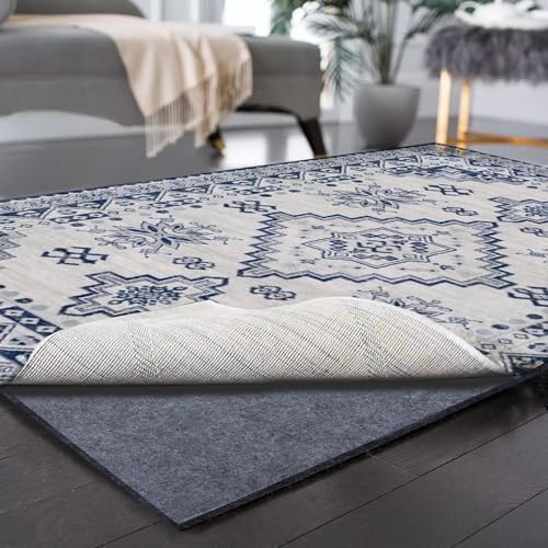 Waterproof Rug Pad, 1/4" Thick 3x5 Ft Under Area Rug Carpet Pad, Non
