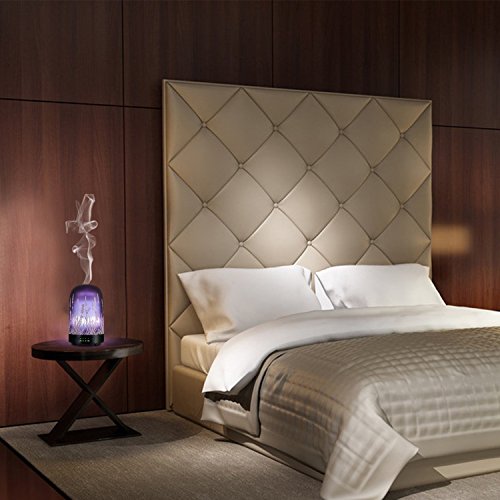 PUSEAYZ Essential Oil Diffuser 120ml Glass Fragrance Ultrasonic Cool Mist Humidifier and Waterless Auto Shut-Off 4 Timed Settings for Home Office Yoga Spa Baby