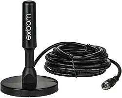 Mini Antena Tv Digital Interna Externa Hdtv Uhf Vhf Fm 4.0 Dbi 4mts Exbom – AN-I4040A