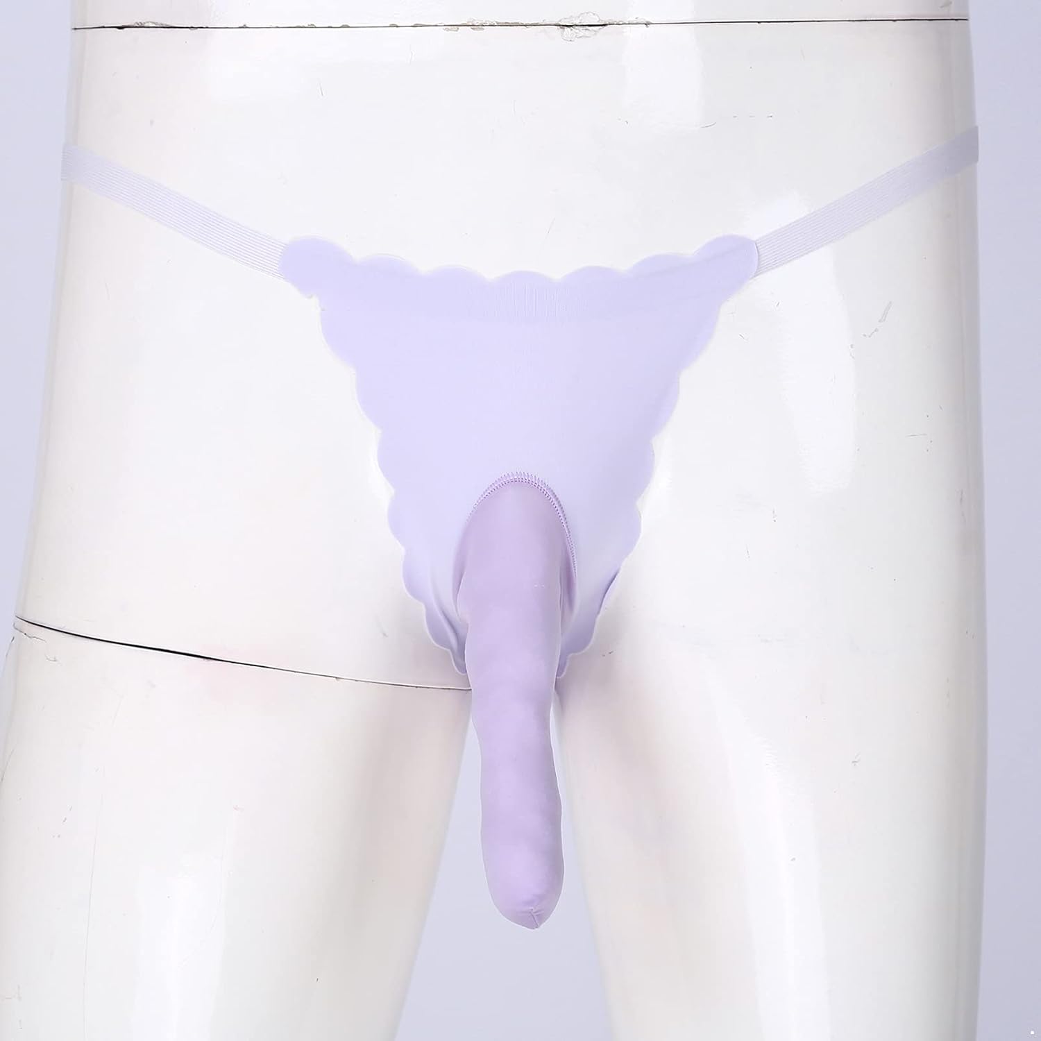 Alvivi Men's Seamless Sheer Bikini Briefs Underwear Low Rise Long Penis Jockstrap Underpants
