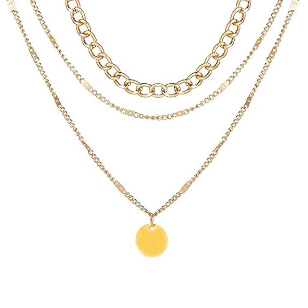 See full amazon price history chart for Vembley Three Layered Round Pendant Chain Necklace For Girls And Women Vembley Three Layered Round Pendant Chain Necklace For Girls And Women (B0BJVTGXZF) Amazon Price History, Amazon Price Tracker