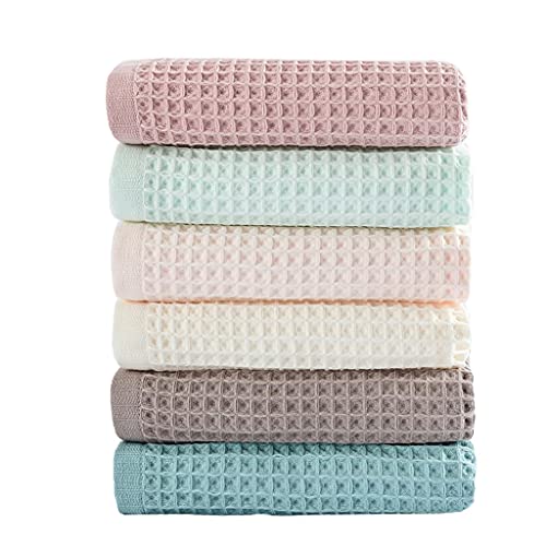 6 Pack Waffle Weave Dish Cloths, 13×13 Inch 100% Cotton Kitchen Towels for Washing Dishes – Super Absorbent, Quick Drying Dish Rags (Mixed Colors)