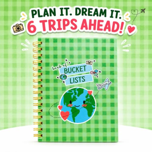 Image of Travel Journal & Diary for 6 Trips - A5 Guided Trip Planner, Bucket List & Travel Memory Book (Bucket list)