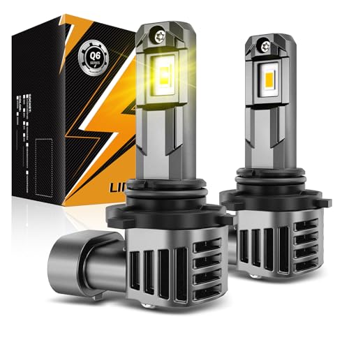 Image of Auxbeam 9006 Fog Lights, 3000K Golden Yellow, 12000LM Super Bright 600% Brighter, Enhanced Visibility for Fog & Off-Road, Plug and Play, Pack of 2