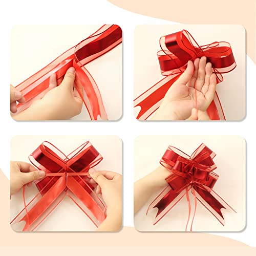 Eltnegsa 30X45 Inch Clear Basket Bags, 10 Pack Large Cellophane Wrap Bags Basket Packaging Bags With 10Pcs Bows For Christmas Gift Packages Fruit Basket #TOP2