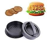KMEIVOL Burger Press, 3-in-1Hamburger Patty Maker, Works Best for Burger Making Kit, Hamburger Patty Maker for Grilling, Dishwasher Safe, Regular Beef Burger, Kitchen & Grilling Accessories