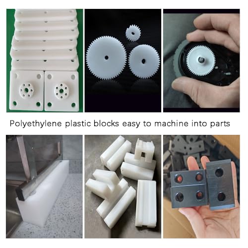Image of HDPE Sheet 3 /4 inch Thick,High-Density Polyethylene Plastic Sheet 3 /4 inch x 8 inch x 12 inch,HDPE Plastic Sheet for Machining,Home Improvements,DIY Projects (Black,1 Pcs)