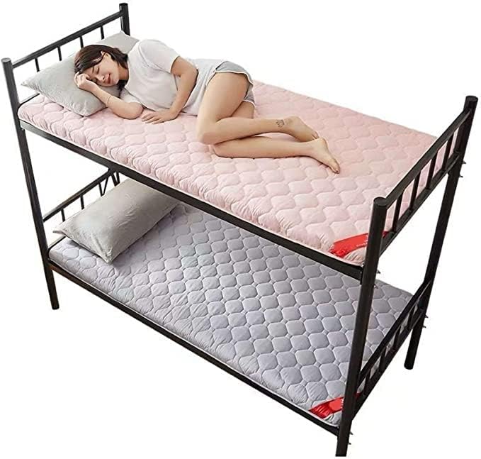 Japanese Tatami Full Size Futon Traditionnel Floor Mattress, Mat Sleeping Pad Folding Roll Up Guest Mattress cot Portable Dormitory Travel Camping Padad (Color : Gray, Size : King)