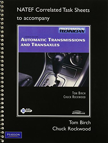 Natef Correlated Task Sheets for Automatic Transmissions and Transaxles