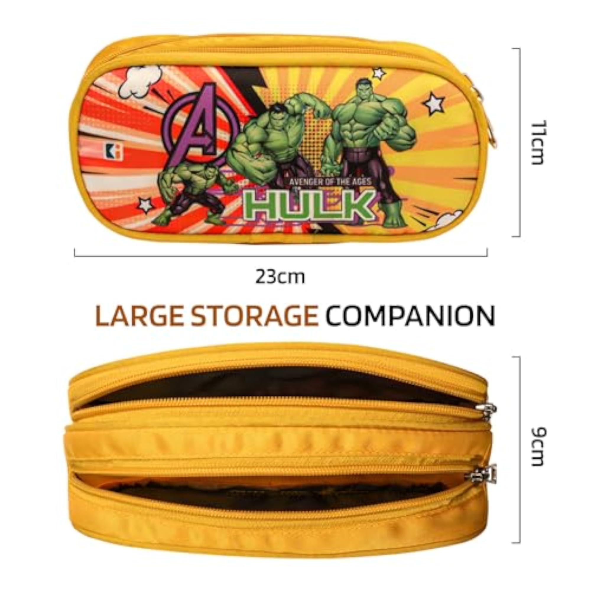 Polyester Pencil Case with Double Compartment, Lightweight Pouch for Girls