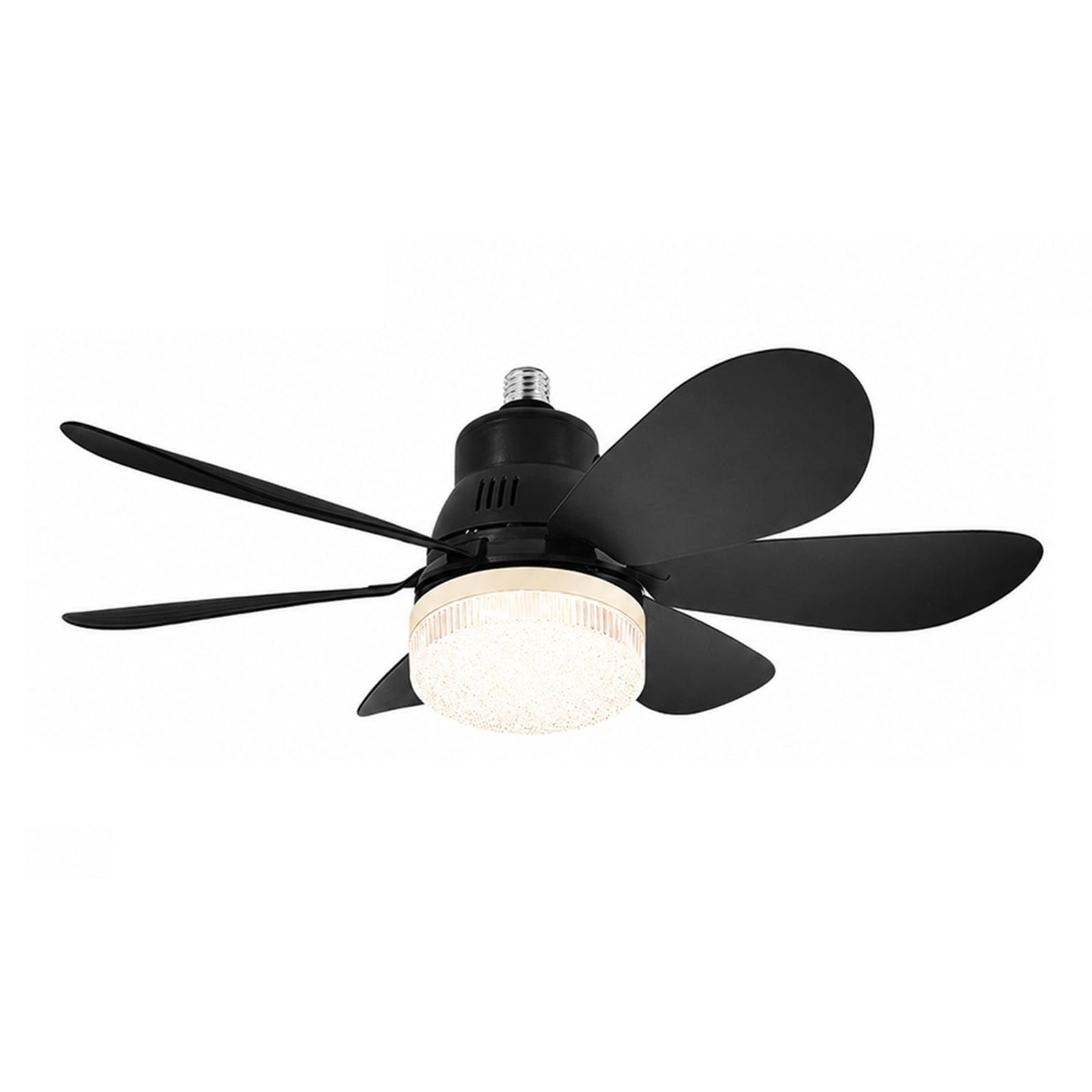 Ceiling Fan with Lights 40W E27 Screw, 200-2000lm Adjustable Brightness, Three Color Temperature, Remote Control, Compact Indoor Fan for Home & Office