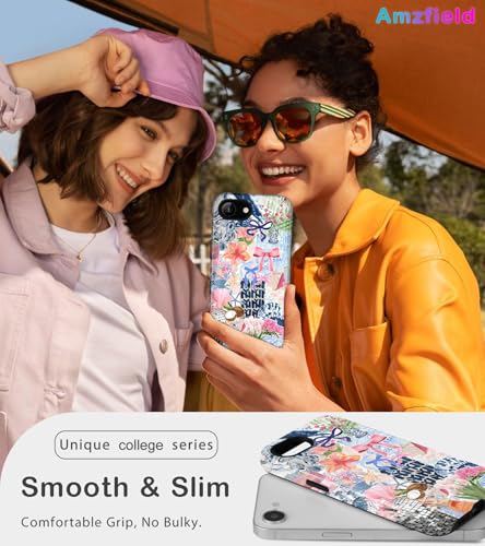 Coque iPhone 17e et 16e fleur et nœud - Protection esthétique pastel