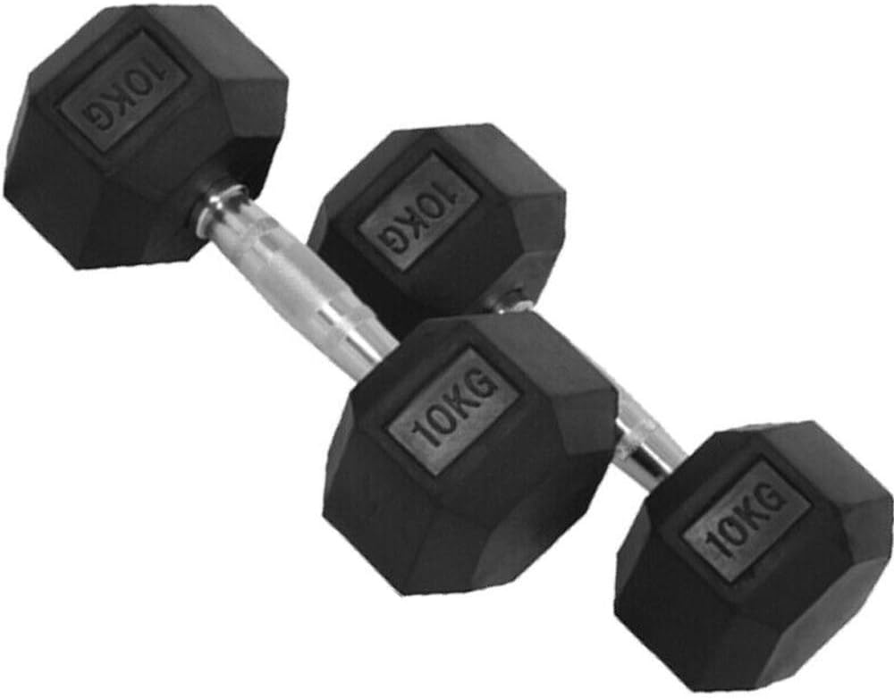 SSAN Hex Dumbbell Rubber Encased Dumbbells Weights Home Gym Fitness