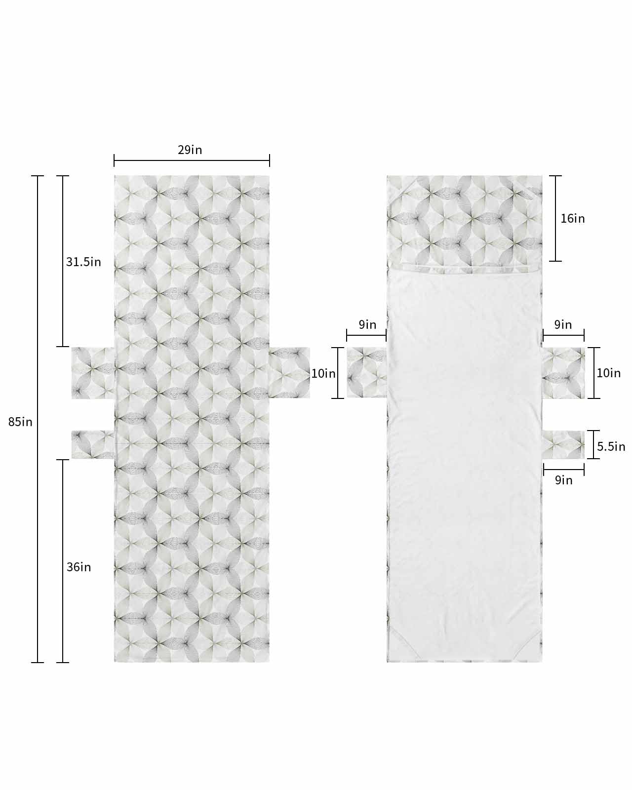 Sage Green Black Geometric Beach Lounge Chair Towel Cover, Soft Chaise Lounge Towel with Side Pockets Patio Pool Chairs Cover for Beach/Pool Sunbathing 29x85 Contemporary Abstract Art