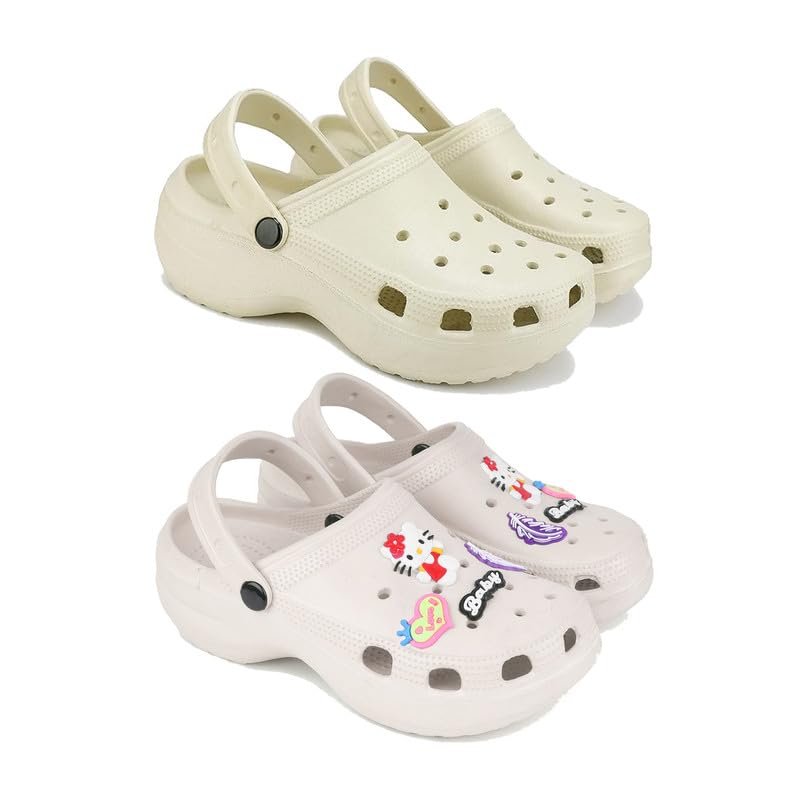 WINGSCRAFT-Premium Comfortable Regular Wear Women Clogs Sandal for Womens & Girls-Combo(2)-OO8-OO9-5 Green (B0D389FM44) Amazon Price History, Amazon Price Tracker