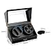 Caja Relojes Automaticos Silencioso FLOUREON Cajas Giratorias con Candado para Relojes Watch...