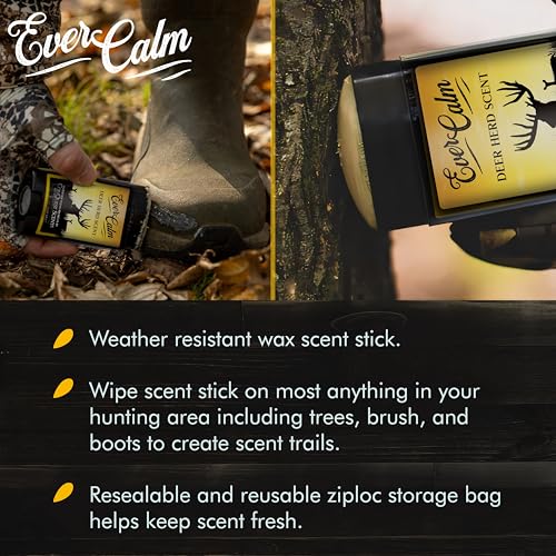 Conquest Scents EverCalm Deer Herd Scent Stick – Deer Attractant & Calming Scent, All-Season Effectiveness, Versatile Hunting Wax Stick, 2.5 oz - Thumbnail 3