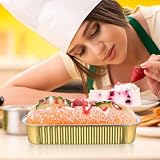 pzihao aluminiowe pojemniki z folii aluminiowej z pokrywkami, 20 szt. pojemniki z folii aluminiowej 200 ml z pokrywkami, aluminiowe formy do chleba, aluminiowe formy do pieczenia, kubki do pieczenia