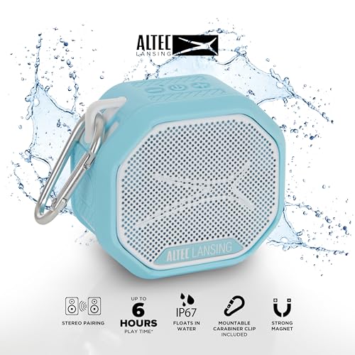 Image of Altec Lansing HYDRATREK Magnetic Bluetooth Speaker, Waterproof IP67, Portable Speaker, True Wireless Pairing, USB-C Quick Charge, 3.7V 400mAh Battery, Voice Assistant, Perfect for Any Adventure