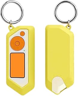 Flipper Zero - Protector de silicona con llavero, cobertura de caída de mascotas, arañazos completos, Q5p3, electrón, a prueba de polvo, color amarillo