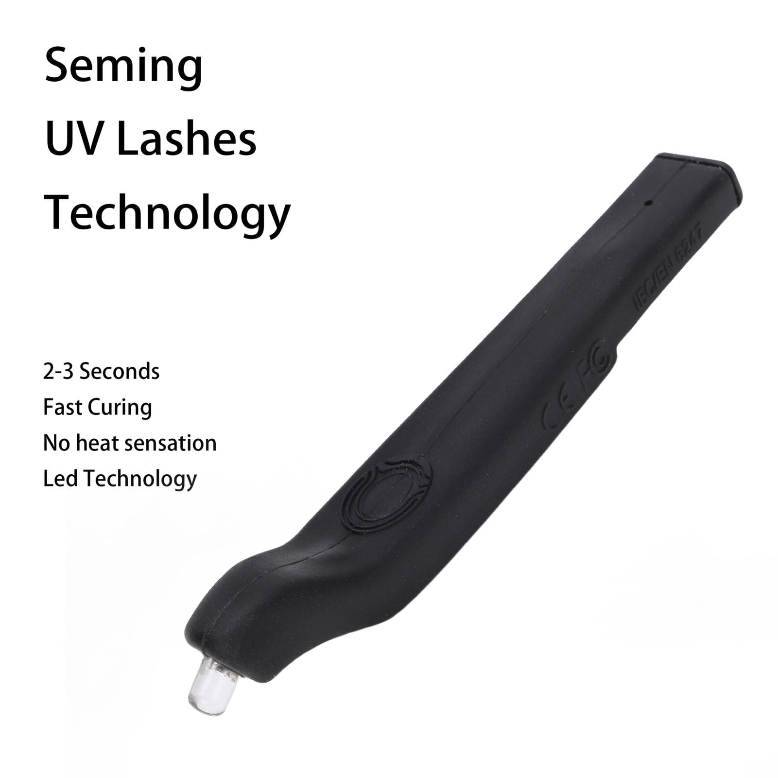 Fockety Lampada per extension ciglia Lash Light for Tweezer, lampada portatile senza fili a polimerizzazione rapida per extension ciglia, mini lampada portatile in silicone per