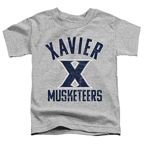 Xavier University Official Musketeers Logo Unisex Toddler T Shirt,Athletic Heather, 4