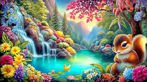 Puzzle de 1000 piezas de cascada: juego mental estimulante de 75x50cm