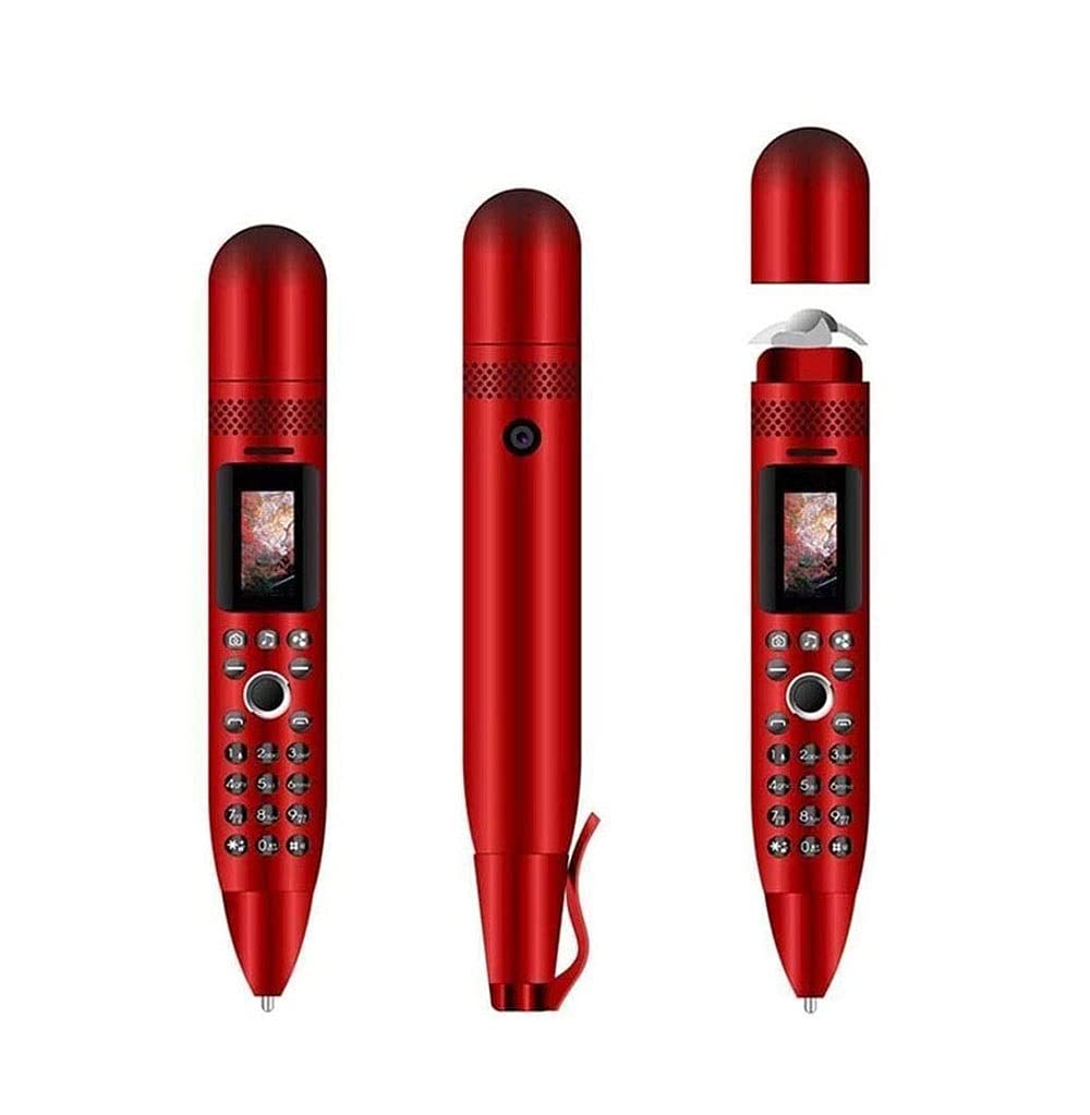 Cyfrowy dyktafon na spotkania wykładowe - urządzenie do nagrywania głosu Dual SIM Voice Dialer - Nagrywanie HD, inteligentna redukcja szumów, mini dyktafon (Kolor: Czerwony)