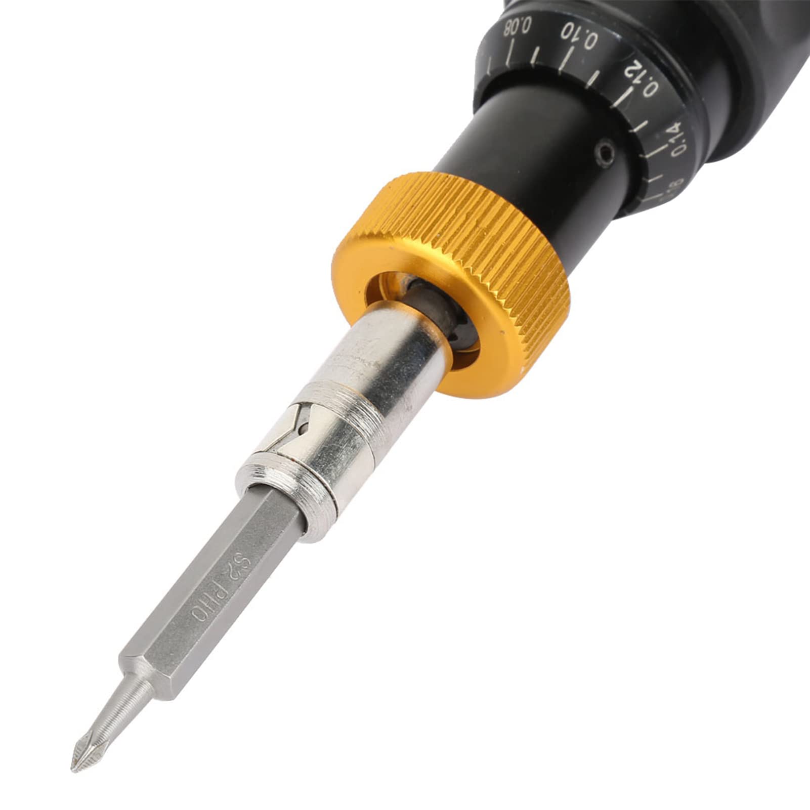 RTD Destornillador Dinamométrico Precisión 0.2-1.2 Nm Ajustable División 0.02 Nm Hexagonal 16.1 cm con 2 Brocas para Placas de Circuito Modelo RTD-1.2