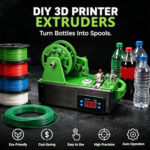 Extrusora de filamento 1.75mm que transforma botellas plásticas para evitar atascos 2