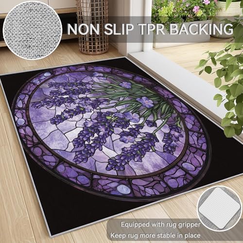 Tapete Lavanda 4x5 Púrpura Floral para Hogar miniatura 5