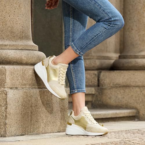 Image of Cestfini Wedge Sneakers for Women - Wedge Tennis Shoes Non-Slip Women Fashion Sneakers