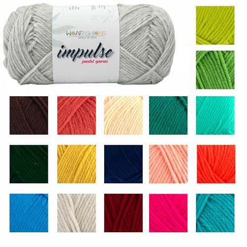 Image of WOAFashions Impulse Hand Knitting & Crochet Yarn (Pearl River Grey) (100gms - Pack of 1)