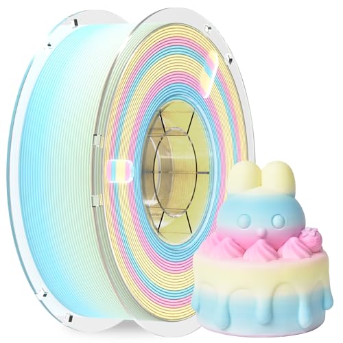 Image of RAMBERY Matte Rainbow 3D Printer Filament 1.75mm 1kg Matte PLA Filament Fast Color Change Yellow Blue Pink 3D Printing Accessories