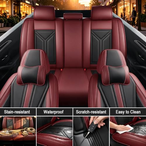 Image of Custom Car Seat Cover for Jeep Gladiator 2020-2026,Easy install,Black Red