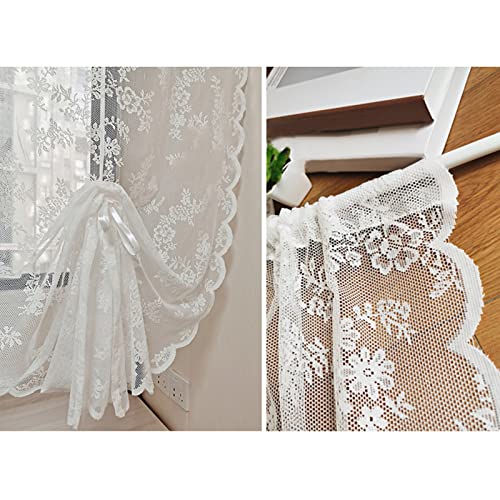 Cenefa de cortina transparente para pasillos y ventanas cortas 3