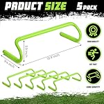 5 Pcs Speed Agility Training Hurdles Detachable Durable Equipment Plyometric and All Purpose Speed Training Hurdle Equipment for Athletes Soccer Basketball - Image 2