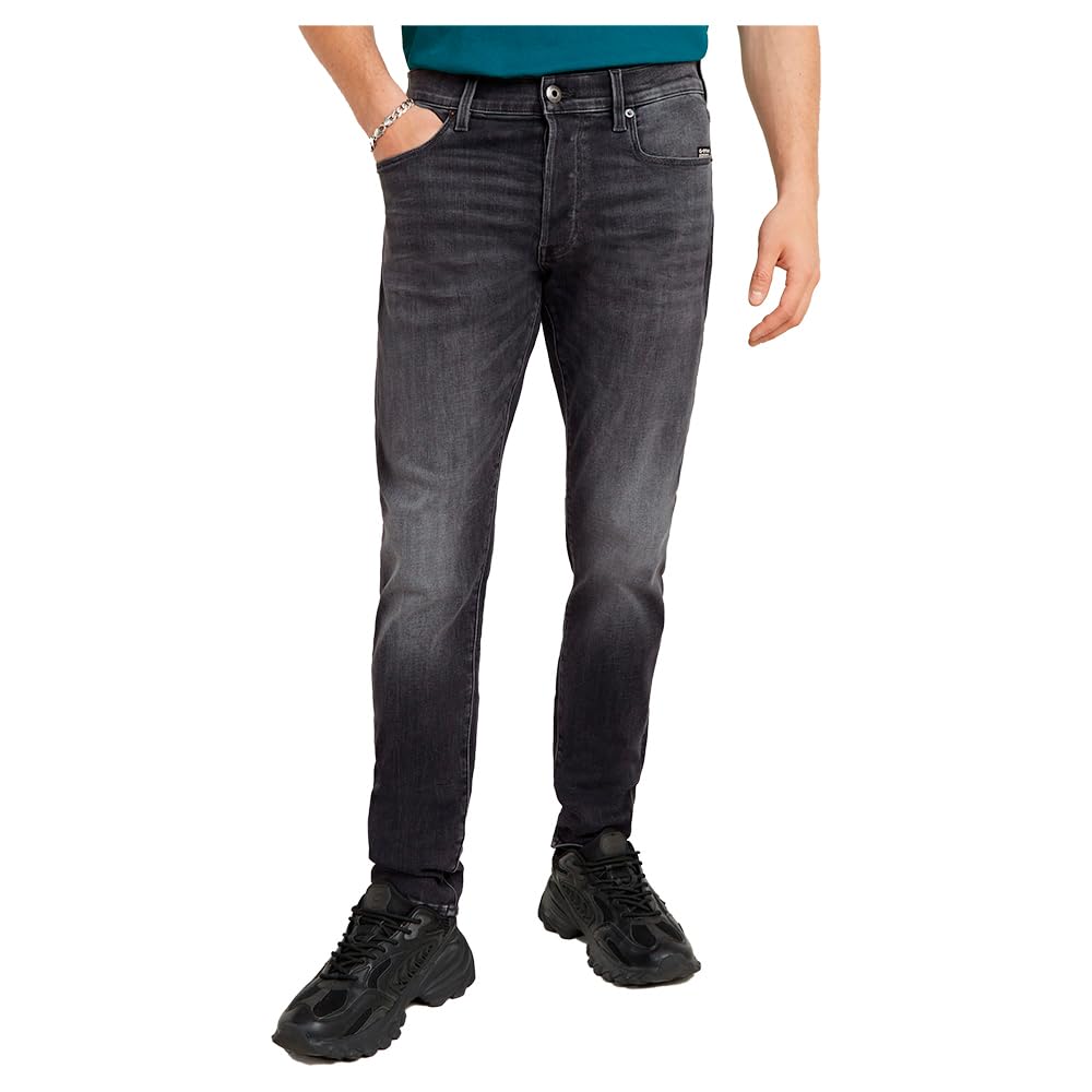 G-STAR 3301 Slim Jeans, Jeans Uomo, Nero (Faded Black Magnet D25742-A634-C239), 31W / 32L-image