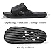 Aoowoll Shower Shoes Men Slippers Sandals for Women Flip-Flops Cloud Slides Non Slip Unisex Shoes with Holes Perfect for Gym Bath Spa Pool Poolside Bathrooms College Dorm(Black EU44-45)