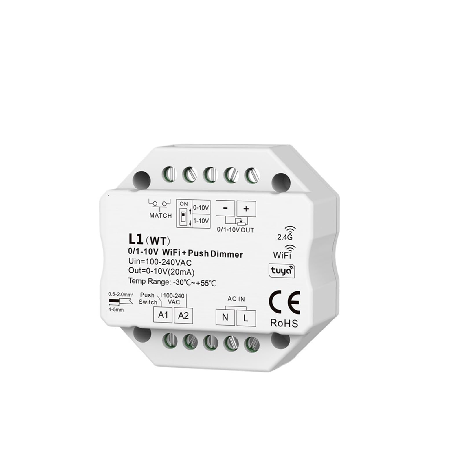 Variateur LED 0/1-10V sans fil L1(WT) pour automatiser un éclairage ancien