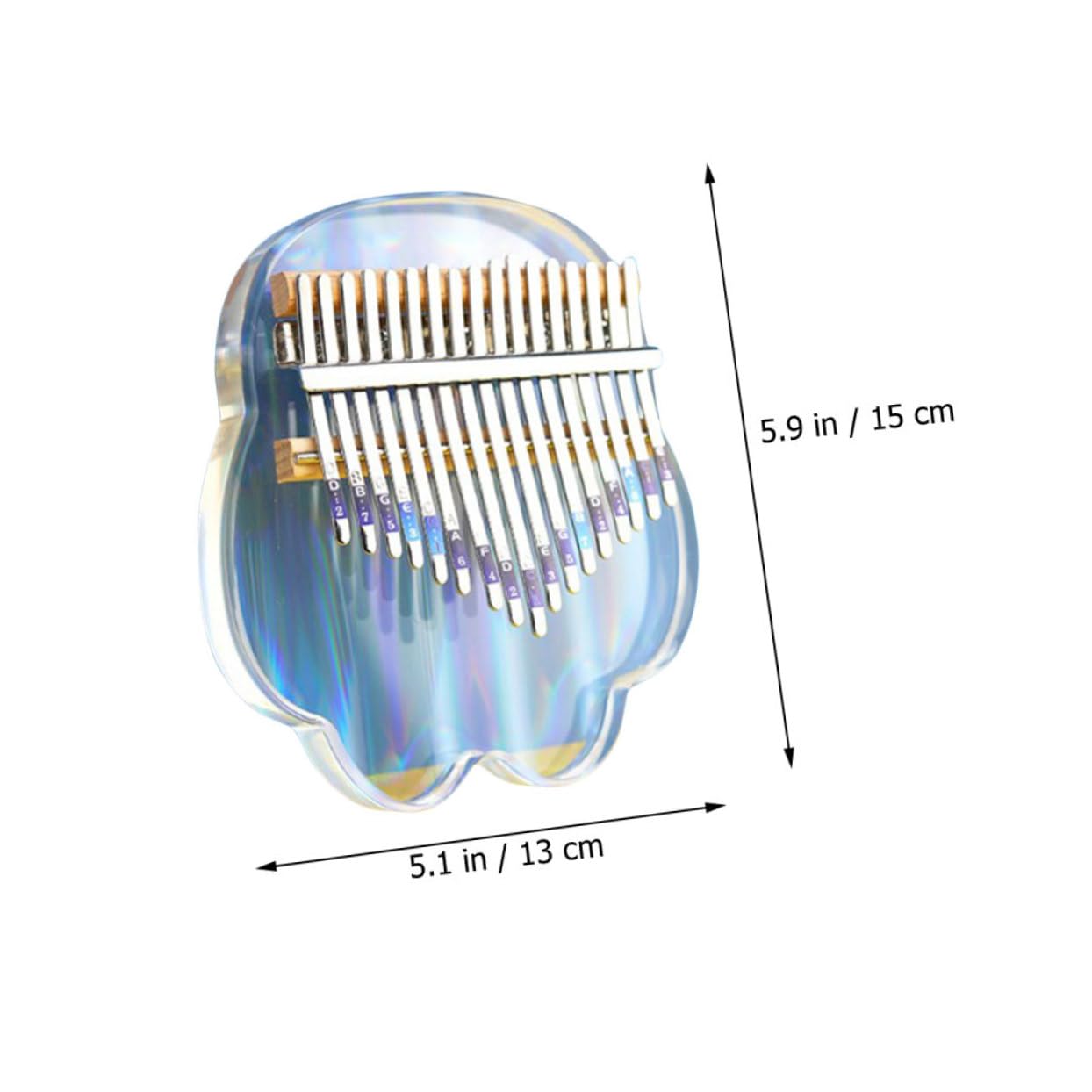 Yardwe 1 Set Mini Kalimba Acrilico Trasparente Strumento Musicale Portatile per Principianti e Adulti Guida All Apprendimento Inclusa Design Elegante e Duraturo Strumenti Musicali