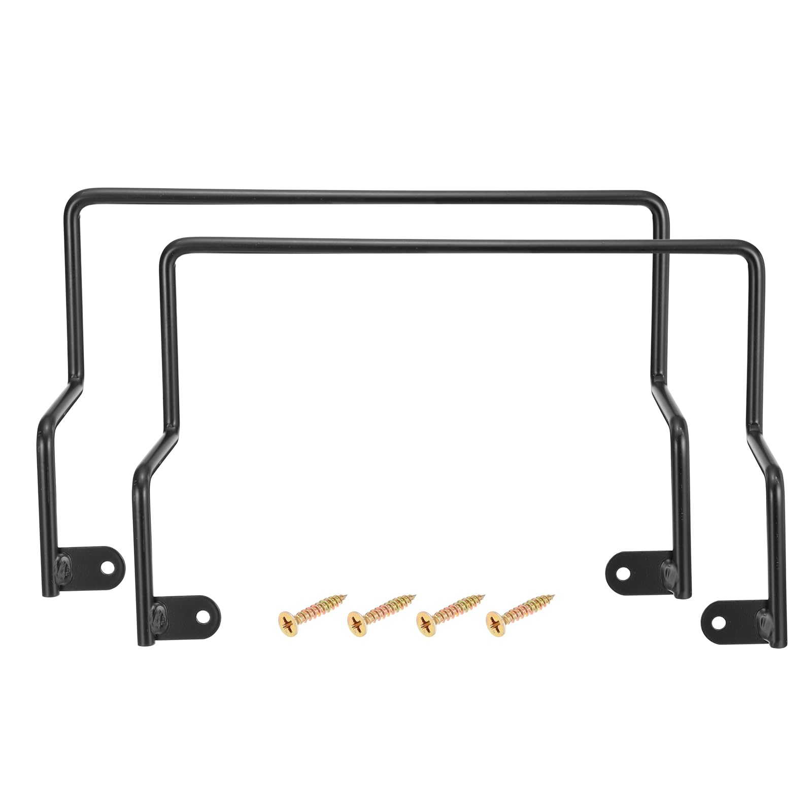 sourcing map 2Pcs Mattress Retainer Bar, 287x104x8mm Mattress Slide Stopper Iron Non-Slip Slide Holders with Screws for Most Bed Frames to Prevent Sliding, Black